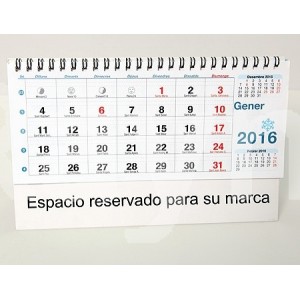 Calendario de sobremesa horizantal